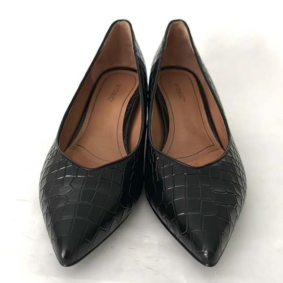 Vionic Kit Josie Croc Black Croc-Embossed Leather Women's Pumps 10 NWOB - Picture 8 of 12
